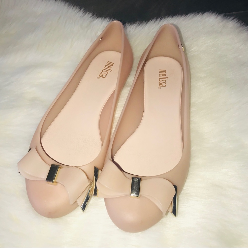Nude Melissa flats in excellent used condition 6